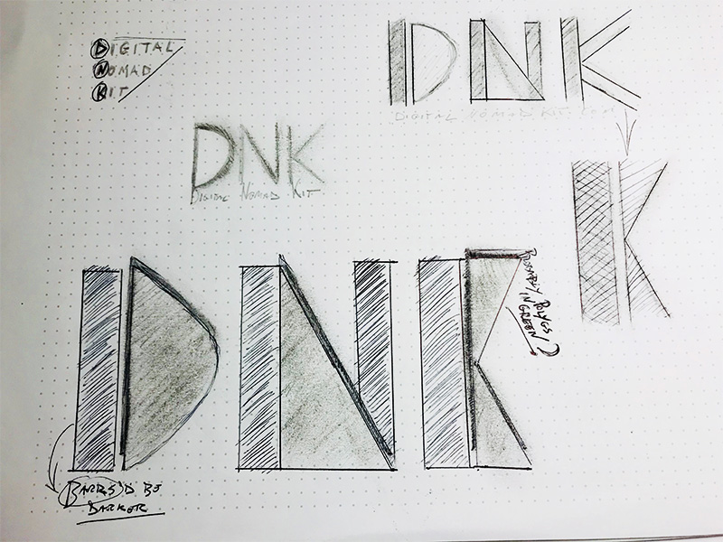 Original Sketch of DNK Logo