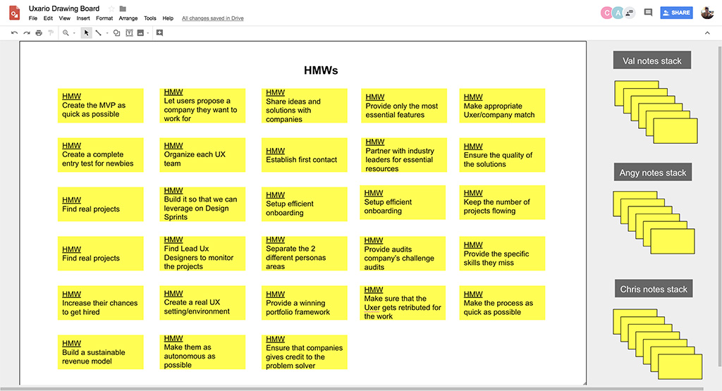 Uxar Design Sprint, How Might We